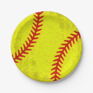 Prato De Papel Estilo de Jogo de Softball Retro Athletic Fastpitc