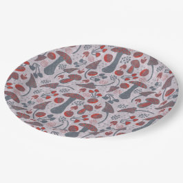 Prato De Papel Estilo de Padrão de Queda Único