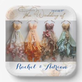 Prato De Papel Estilo de Vestido de Casamento