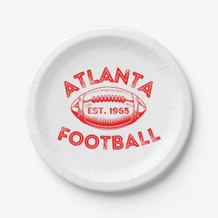 Prato De Papel Estilo de Vintage de Futebol Atlanta