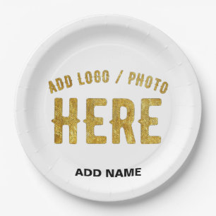 PRATO DE PAPEL ESTILO MODERNO PERSONALIZÁVEL BRANCO VERIFICADO CO