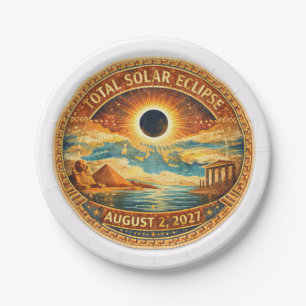Prato De Papel Estilo Mosaico Eclipse 2027