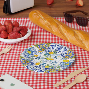 Prato De Papel Estilo siciliano, arte de verão      