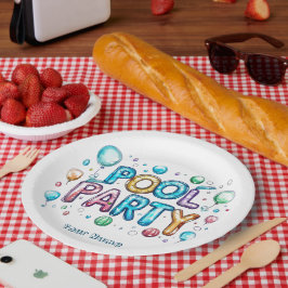 Prato De Papel Estilos de grafite e Balões I Parte Piscina