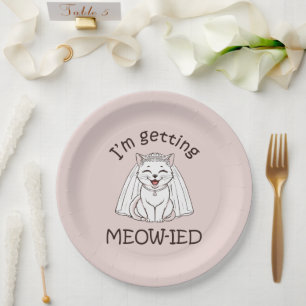 Prato De Papel Estou Meow-orando!