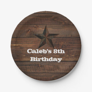 Prato De Papel Estrela oxidada ocidental no partido rústico de