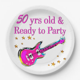 PRATO DE PAPEL ESTRELA ROCK DE 50 ANOS