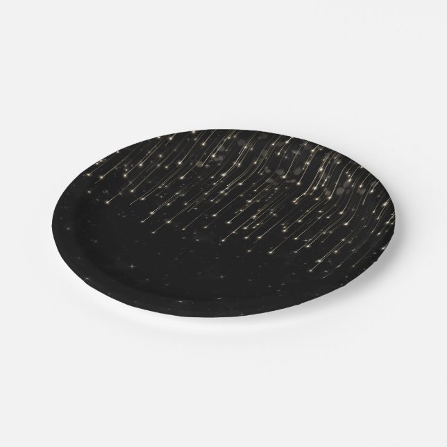 Prato De Papel Estrelas Cadentes Espetaculares Festa de Noivado P (Inclinado)