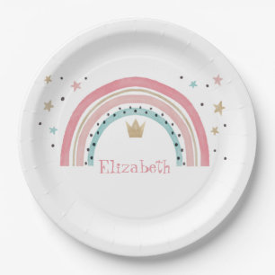 Prato De Papel Estrelas Cujas Arco-Íris