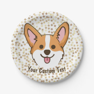 Prato De Papel Estrelas de Cão-Papoeiro Personalizadas Pembroke