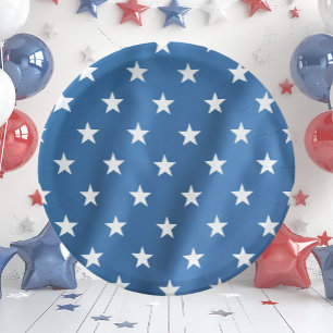 Prato De Papel Estrelas do Dia da Independência dos EUA