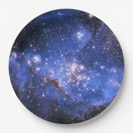 Prato De Papel Estrelas Embrionárias Azul de Queda