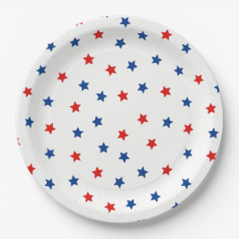 Prato De Papel Estrelas Patriotas
