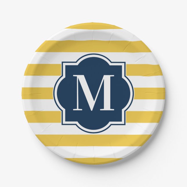 Prato De Papel Estrias Amarelas (Frente)