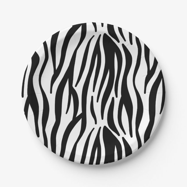 Prato De Papel Estrias de zebra (Frente)