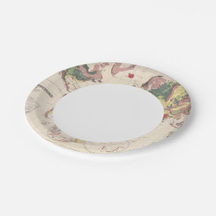 Prato De Papel Estrutura geológica do globo