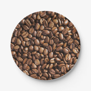 Prato De Papel Estrutura Roasted da textura dos feijões de café