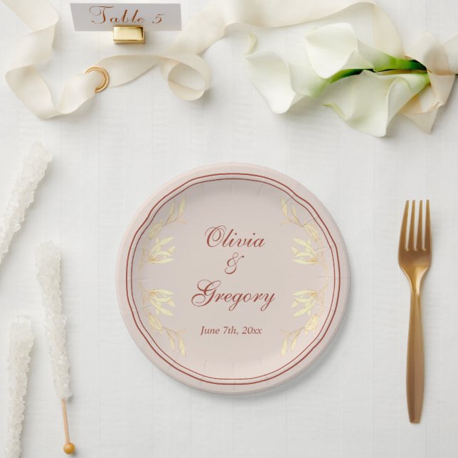 Prato De Papel Eterno Floral Rustic Wedding (Casamento)