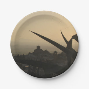 Prato De Papel Etiqueta de Endereço de Retorno de Igrejas Paisage