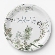 Etiquetas de Favor do Winter Berry Wreath