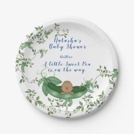 Prato De Papel Étnica chá de fraldas, Pod De Ervilha, Vinhas De E