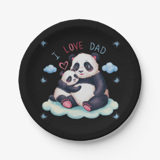 Prato De Papel Eu adoro Pai