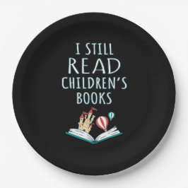 Prato De Papel Eu ainda leio livros infantis II