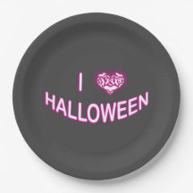 Eu Amo Halloween (Bastty Love Heart) Purple White