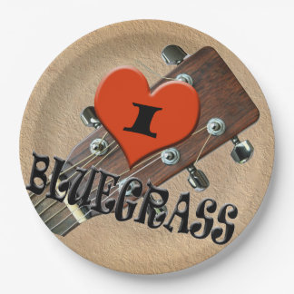 PRATO DE PAPEL EU AMO O BLUEGRASS