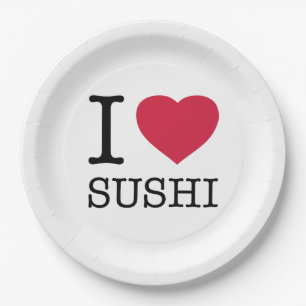 PRATO DE PAPEL EU AMO SUSHI