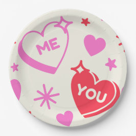 Prato De Papel Eu e você, romântica, papel de pelagem