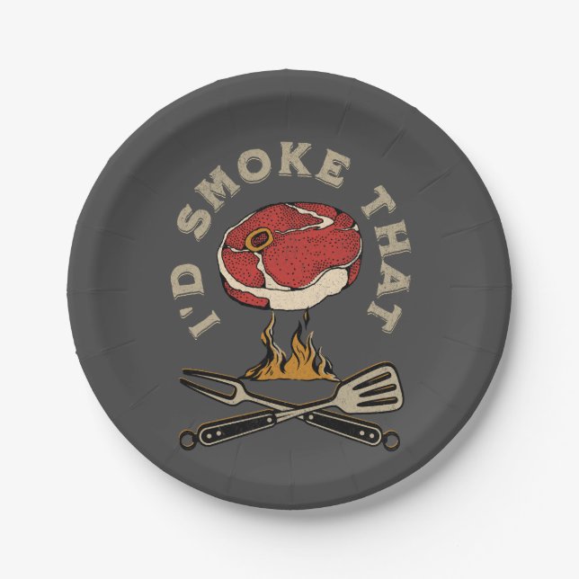 Prato De Papel Eu fumaria isso (Frente)