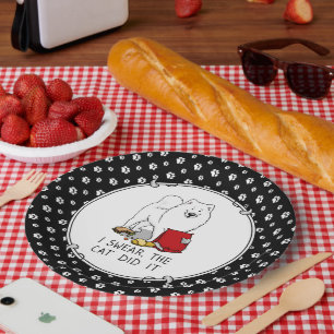 Prato De Papel Eu Juro Que O Gato Samoyed Cachorro Engraçado