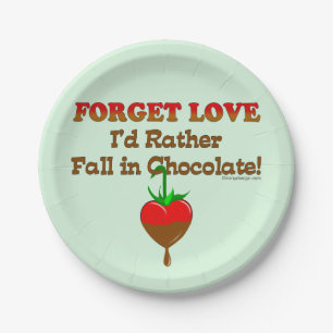 Prato De Papel Eu queda da preferencialmente no chocolate