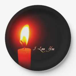 Prato De Papel Eu Te Amo