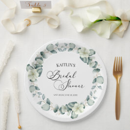 Prato De Papel Eucalipto Verde Deixa Chá de panela Botânico