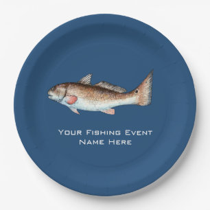 Prato De Papel Evento da pesca dos salmonetess