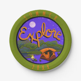 Prato De Papel Exame de Verão no Exterior é o melhor picnic