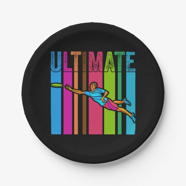 Prato De Papel Excelente Ultimate Frisbee Motif Gift (Frente)