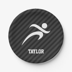 Prato De Papel Executando; Cinzas Pretas e Escuras