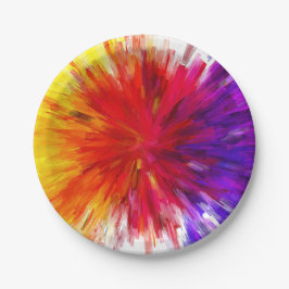 Prato De Papel Explosão de cor