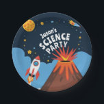 Prato De Papel Explosão de crianças do Rocket Science<br><div class="desc">Um tema de excelente para uma festa é uma festa de ciência - há tanto espaço para diversão - você poderia fazer algumas experiências científicas divertidas,  pilotar alguns foguetes,  comer um vulcão.</div>