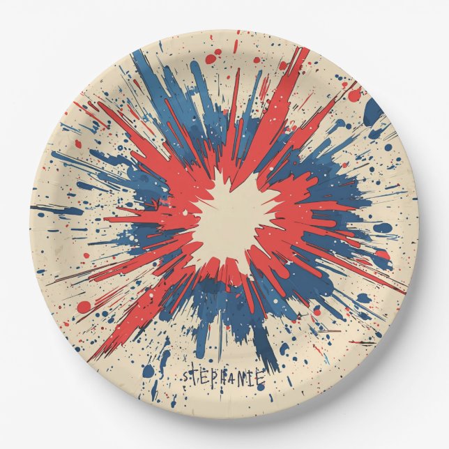 Prato De Papel Explosão de Pop de estilo cômico (5) (Frente)