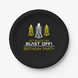Prato De Papel Explosão! Shutles Espaciais, Aniversário