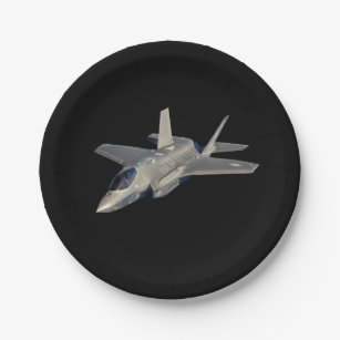 Prato De Papel F-35 Relâmpago II Combatente de Jato de Pantera
