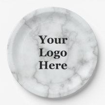 Faça o seu logotipo aqui Faux White Marble