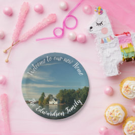 Prato De Papel Faça sua própria boa vinda do nome de família à