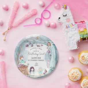 Prato De Papel Fada de inverno Fada Fada de Natal Fácil Aniversár