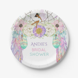 Prato De Papel Fada Étnica Sonho Catcher Boho Feenas Cristais