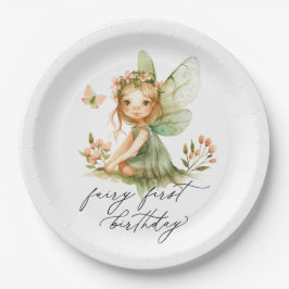 Prato De Papel Fada Fada Cura Primeiro Aniversário